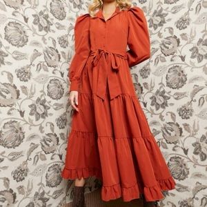 Puff Sleeve Belted Dress